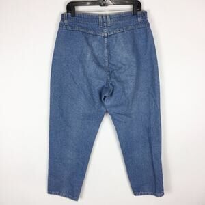 Lee Jeans Women's Size 16 Petite Vintage Medium Wash MOM Style High Waist Rise